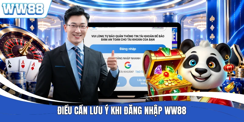 Điều cần lưu ý khi đăng nhập WW88