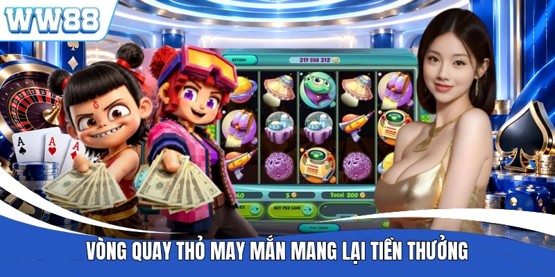 Vòng quay thỏ may mắn mang lại tiền thưởng