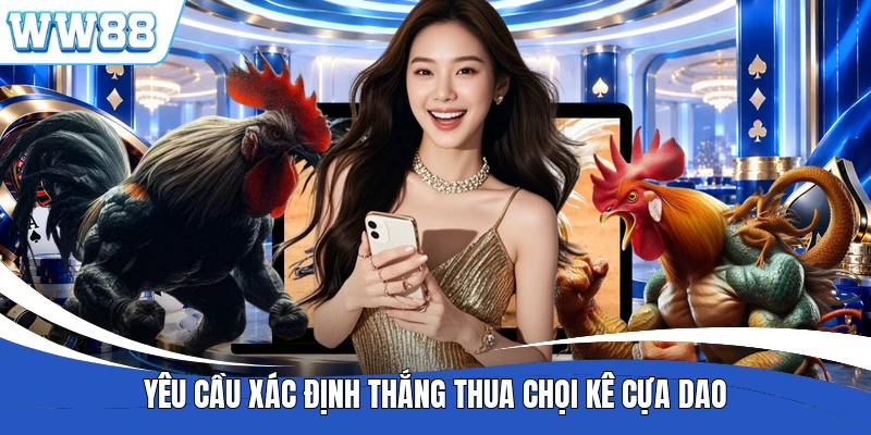 Yêu cầu xác định thắng thua chọi kê cựa dao